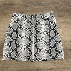 Wild Honey Snake Skin Faux Leather Mini Skirt